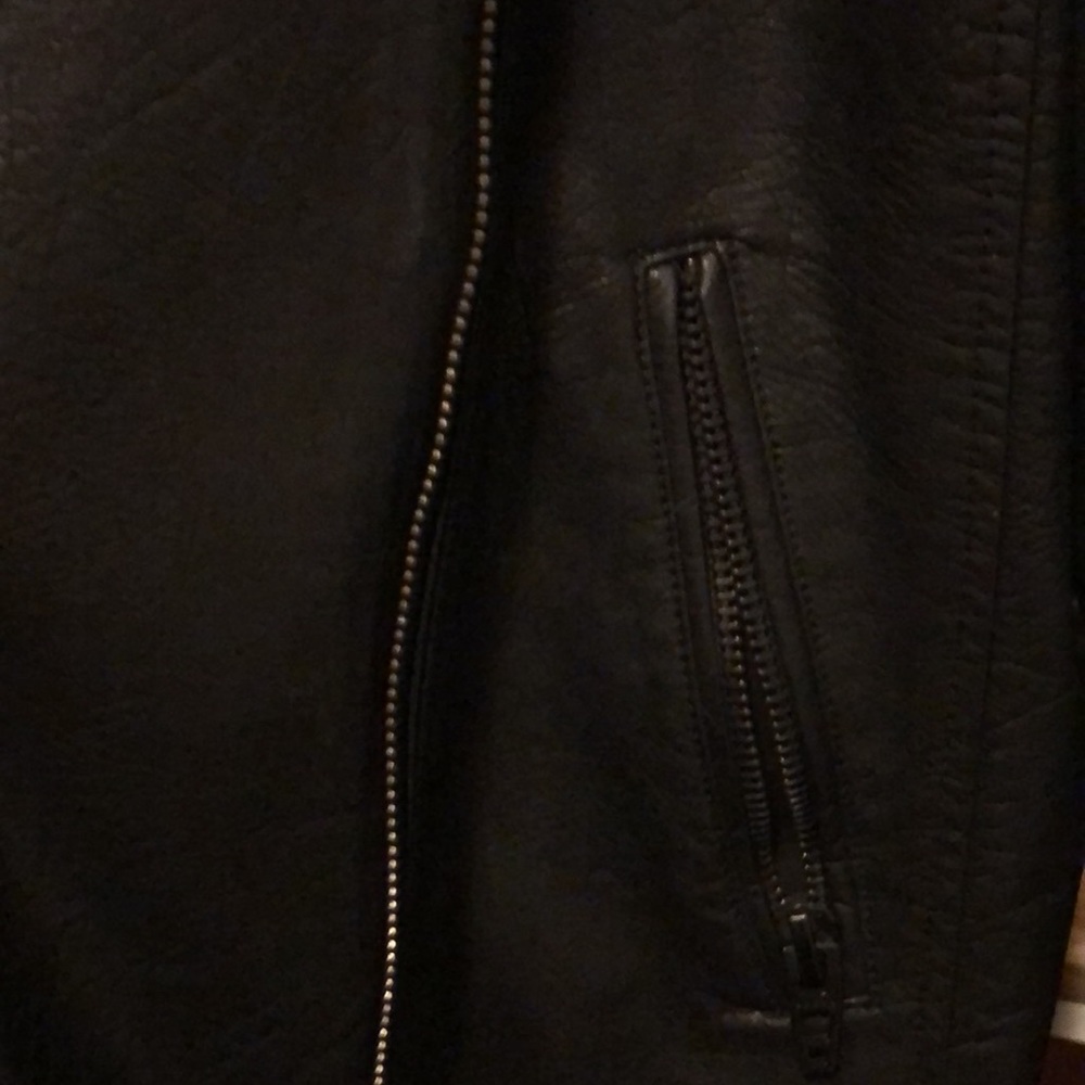 Pleather Jacket, Black, Moto Jacket - image 2